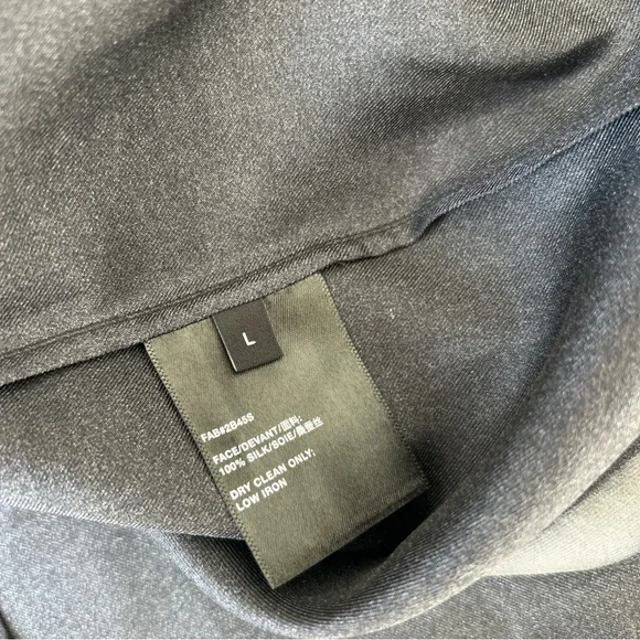 $898 Lafayette 148 x Martha Madigan sz L Italian Silk Twill Oversized Shirt Top - Picture 6 of 7